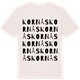 Vintage White t-shirt med Kornås ordlek t-shirt