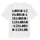 White t-shirt med Korndalen ordlek t-shirt
