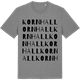 Mid Heather Gray t-shirt med Kornhall ordlek t-shirt