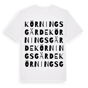 Körningsgärde ordlek t-shirt – ekologisk bomull t-shirt från Pinshirt