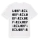 White t-shirt med Korpare ordlek t-shirt