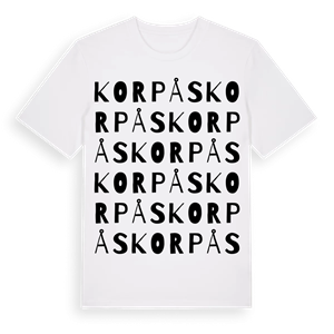Korpås ordlek t-shirt – ekologisk bomull t-shirt från Pinshirt