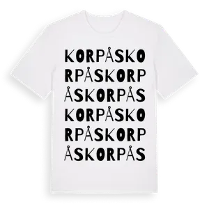 Korpås ordlek t-shirt – ekologisk bomull t-shirt från Pinshirt