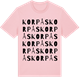 Pink Cotton t-shirt med Korpås ordlek t-shirt