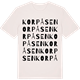 Vintage White t-shirt med Korpåsen ordlek t-shirt