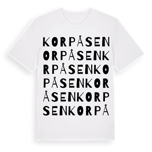 Korpåsen ordlek t-shirt – ekologisk bomull t-shirt från Pinshirt