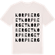 Vintage White t-shirt med Korpberget ordlek t-shirt