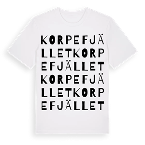 Korpefjället ordlek t-shirt – ekologisk bomull t-shirt från Pinshirt