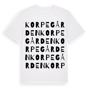 Korpegården ordlek t-shirt – ekologisk bomull t-shirt från Pinshirt