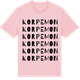 Pink Cotton t-shirt med Korpemon ordlek t-shirt