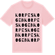 Pink Cotton t-shirt med Korpeskogen ordlek t-shirt