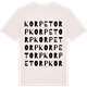 Vintage White t-shirt med Korpetorp ordlek t-shirt