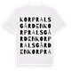 White t-shirt med Korpralsgården ordlek t-shirt