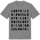Mid Heather Gray t-shirt med Korpralsgården ordlek t-shirt