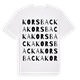 White t-shirt med Korsbacka ordlek t-shirt