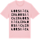 Pink Cotton t-shirt med Korsbäcken ordlek t-shirt