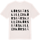 Vintage White t-shirt med Körsbärskullen ordlek t-shirt