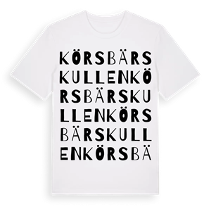Körsbärskullen ordlek t-shirt – ekologisk bomull t-shirt från Pinshirt