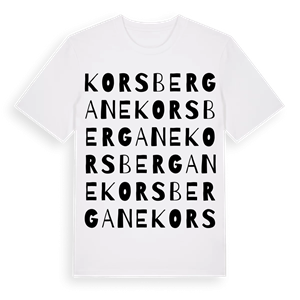 Korsbergane ordlek t-shirt – ekologisk bomull t-shirt från Pinshirt