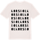 Vintage White t-shirt med Korsbol ordlek t-shirt