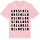 Pink Cotton t-shirt med Korsbol ordlek t-shirt