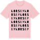 Pink Cotton t-shirt med Korsby ordlek t-shirt