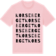 Pink Cotton t-shirt med Korseberget ordlek t-shirt
