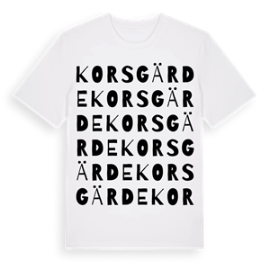 Korsgärde ordlek t-shirt – ekologisk bomull t-shirt från Pinshirt