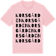 Pink Cotton t-shirt med Korsgården ordlek t-shirt