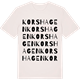 Vintage White t-shirt med Korshagen ordlek t-shirt