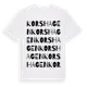 White t-shirt med Korshagen ordlek t-shirt