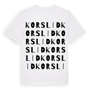 Korslid ordlek t-shirt – ekologisk bomull t-shirt från Pinshirt