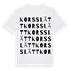 Korsslätt ordlek t-shirt