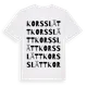 White t-shirt med Korsslätt ordlek t-shirt