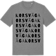 Mid Heather Gray t-shirt med Korsväga ordlek t-shirt