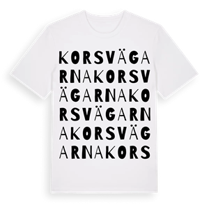 Korsvägarna ordlek t-shirt – ekologisk bomull t-shirt från Pinshirt