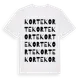 White t-shirt med Korte ordlek t-shirt