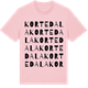 Pink Cotton t-shirt med Kortedala ordlek t-shirt