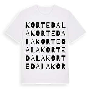 Kortedala ordlek t-shirt – ekologisk bomull t-shirt från Pinshirt