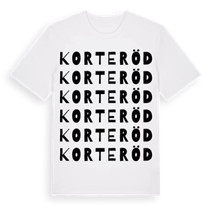 Korteröd ordlek t-shirt – ekologisk bomull t-shirt från Pinshirt