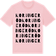 Pink Cotton t-shirt med Korungeröd ordlek t-shirt
