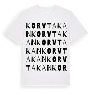Korvtakan ordlek t-shirt – ekologisk bomull t-shirt från Pinshirt