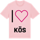 Pink Cotton t-shirt med Jag älskar Kös t-shirt stort tryck