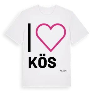 Jag älskar Kös t-shirt stort tryck – ekologisk bomull t-shirt från Pinshirt