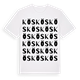 White t-shirt med Kös ordlek t-shirt