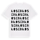 White t-shirt med Kosen ordlek t-shirt
