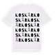 White t-shirt med Koskär ordlek t-shirt