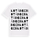 Kotången ordlek t-shirt