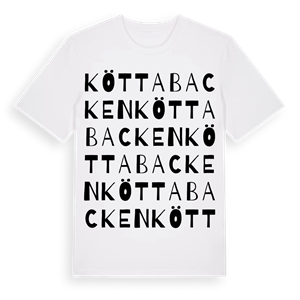 Köttabacken ordlek t-shirt – ekologisk bomull t-shirt från Pinshirt