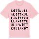Pink Cotton t-shirt med Köttkulla ordlek t-shirt